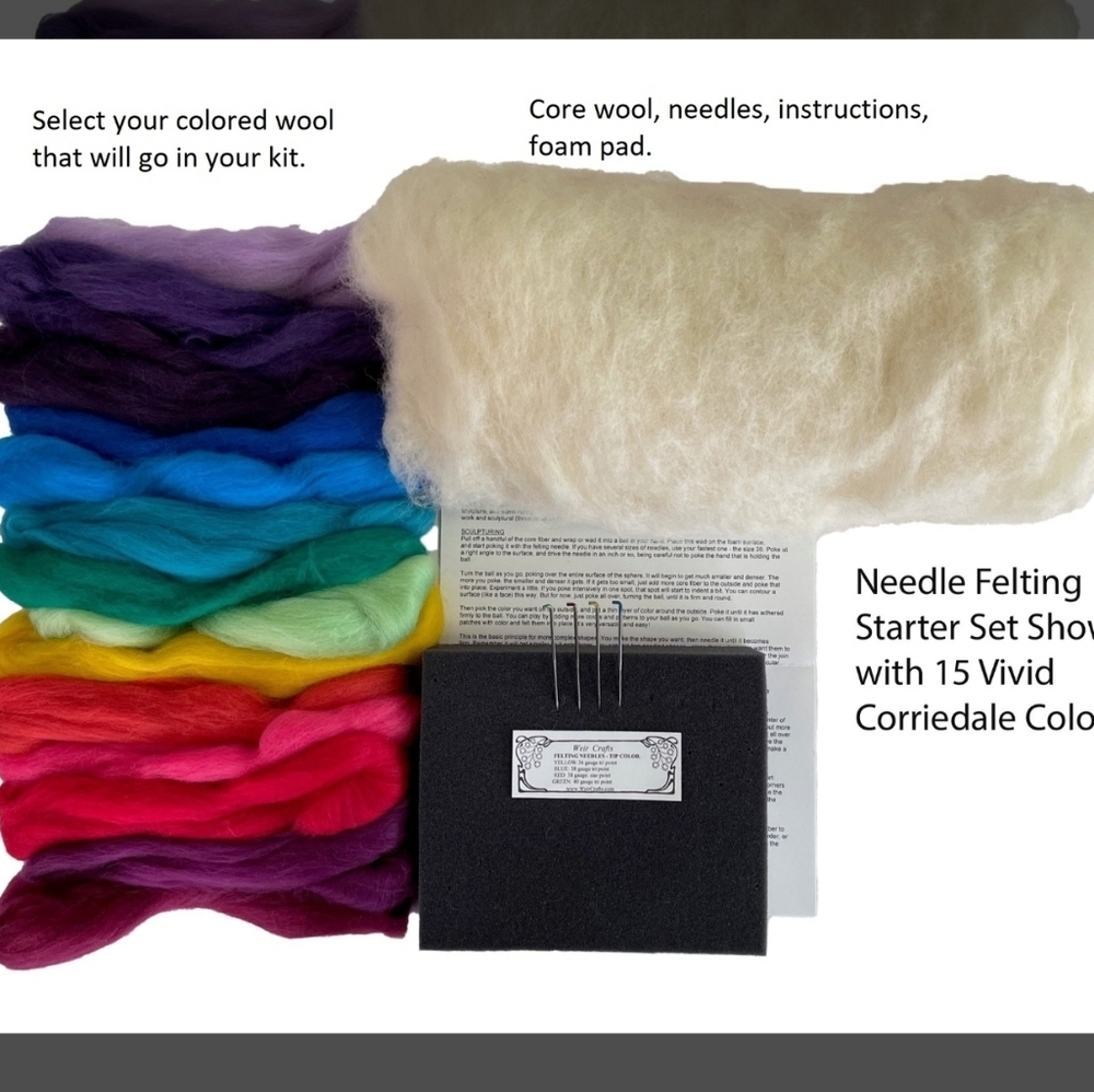 WEIR - Wool Needle Felting Tools Supplies Instruction Book